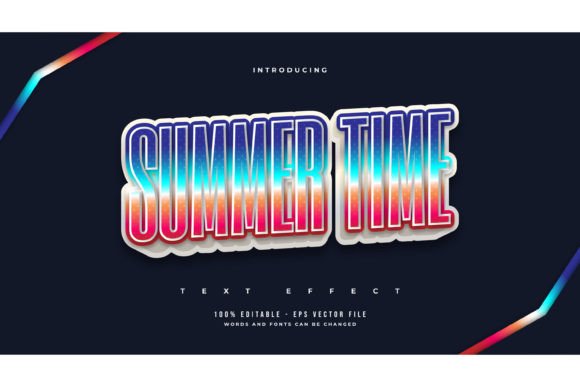3D and Colorful Text Style Effect