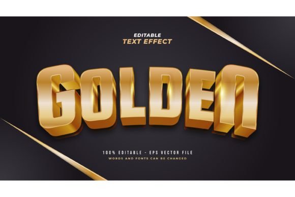 3D Luxury Golden Text Style Effect