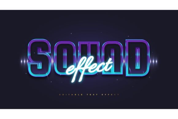 Black and Blue Retro Neon Text Effect: A Modern Design Asset for Creators