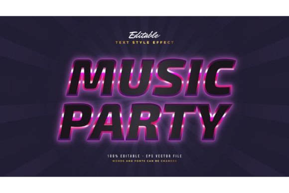 Black & Purple Neon Text Effect Guide