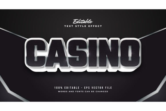 Bold Black & Metal Casino Text Effect