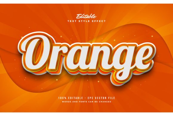 Bold Orange 3D Text Style Guide