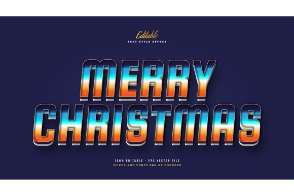 Christmas Text in Colorful Gradient
