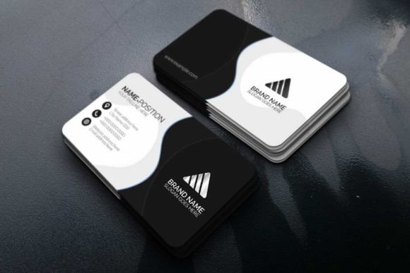 Dark and White Business Card Template Guide
