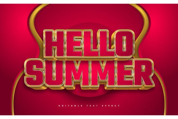 Editable 3D Text in Red and Gold