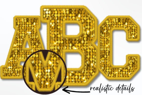 Gold Faux Sequins Embroidered Letters: A Practical Guide to Digital Assets for Crafters