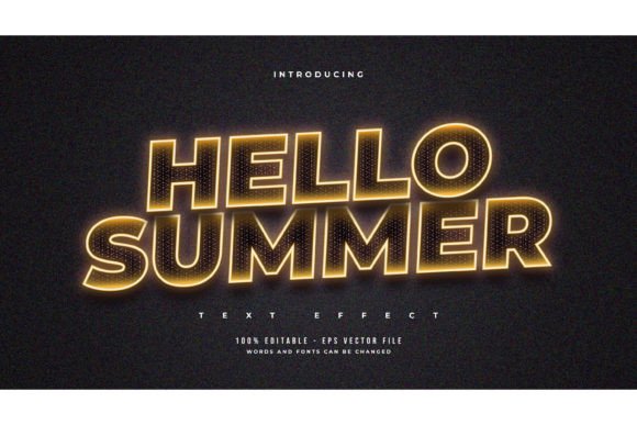 Hello Summer Text in Orange Neon Effect: A Practical Design Resource Guide