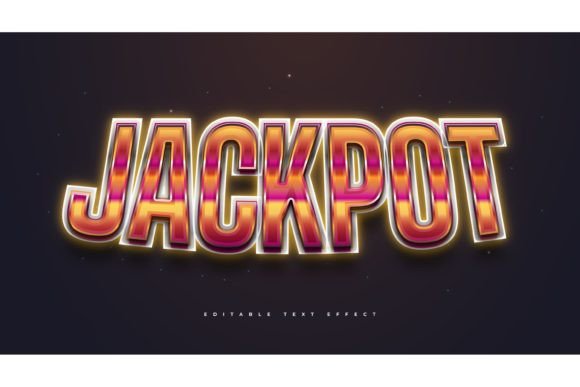 Jackpot Text with Colorful Retro Style: Elevate Your Designs Instantly