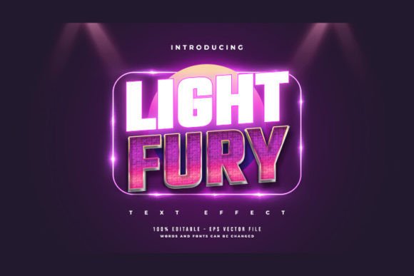 Light Fury Text with Retro Neon Effect: An Evaluation for Designers