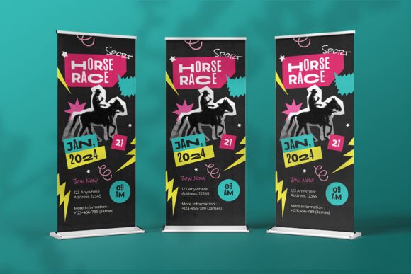Maximizing Visibility with a Horse Race Roll Up Banner