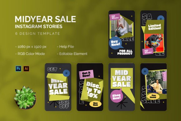 Midyear Sale: Instagram Story Templates
