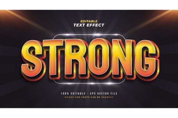 Strategic Visual Impact: Leveraging the Strong Text Style in 3D Orange Effect for Brand Clarity